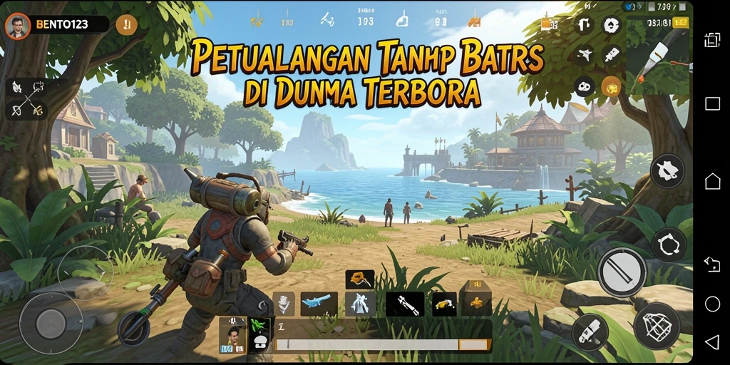 Gameplay BENTO123 yang menampilkan dunia terbuka dan eksplorasi seru.