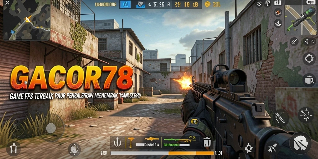 Tampilan gameplay seru dari GACOR78 dalam pertempuran FPS.