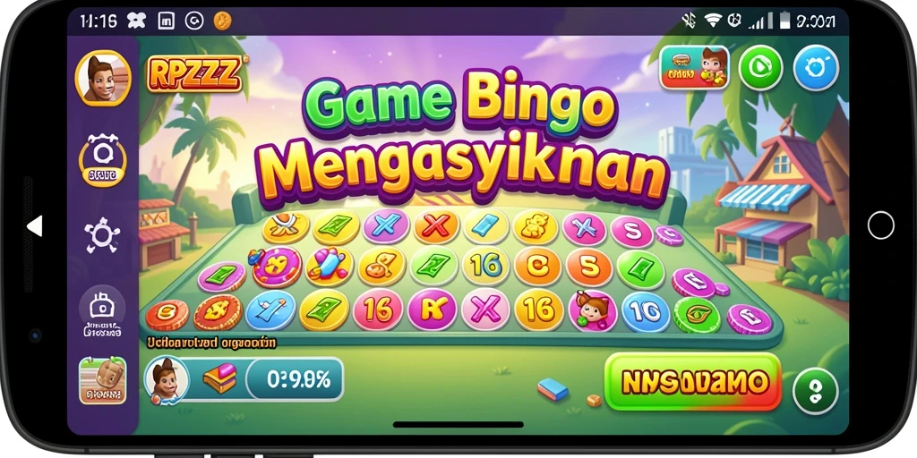 Screenshot gameplay RPZZZ yang menampilkan permainan Bingo yang menarik.